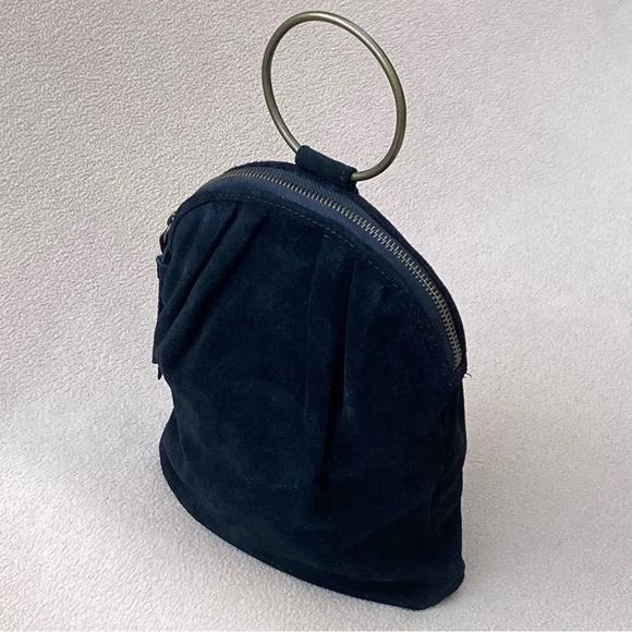 World Market Black Suede Handbag Purse Bag-Evening-Formal-Boho-Bohemian-Festival - Picture 2 of 10